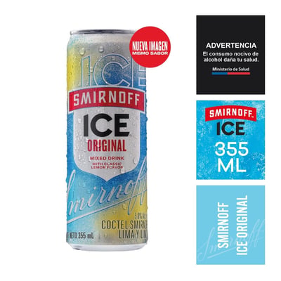 Cóctel Ice Smirnoff original lata 355 cc