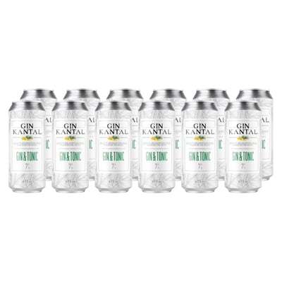 Cóctel Kantal Gin & Tonic 7° Lata 473cc x12 ($ 2.165 c/u)