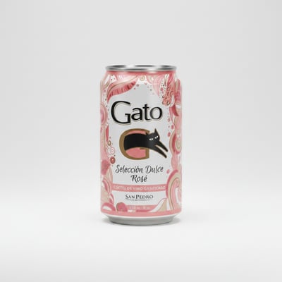 Cóctel Vino Gato Dulce Rosé 9° 350cc