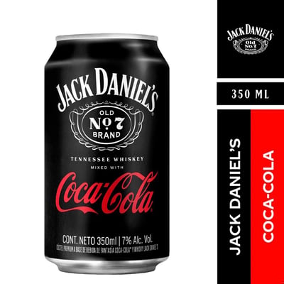 Cóctel Whisky Jack Daniels y coca cola lata 350 ml