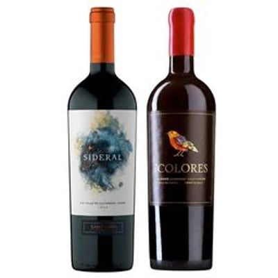 DUO 7 COLORES - SIDERAL: 1x Vino 7 Colores Icono Alzado Cabernet Sauvignon 750cc + 1x Vino Sideral Blend 750cc