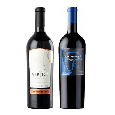 DUO CABALLO LOCO - VERTICE: 1x Vino Caballo Loco Grand Cru Apalta 750cc + 1x Vino Ventisquero Vertice 750cc