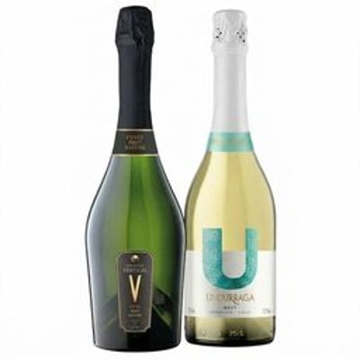 DÚO VERTICAL - UNDURRAGA: 1x Espumante Vertical Brut Nature 750cc + 1x Espumante Undurraga U Brut 750cc 12°alc.