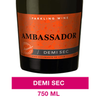 Espumante Ambassador Demisec 750 cc