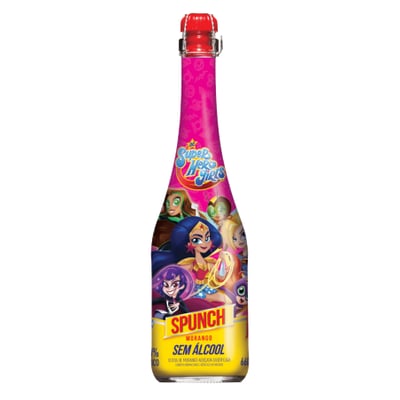 Espumante Para Niños Spunch - Sin Alcohol - Super Hero Girls - 660ml