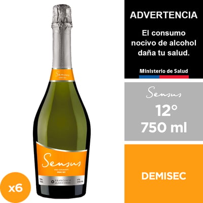 Espumante Sensus Demisec 12° 6 X 750 Ml.