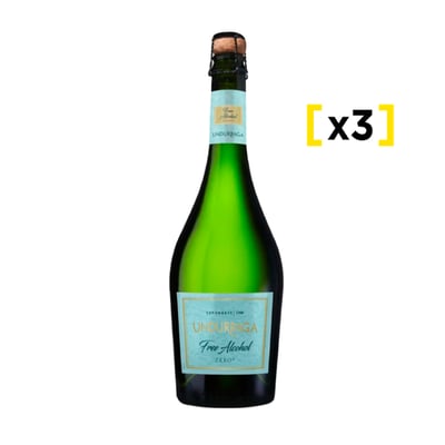 Espumante Undurraga Sin Alcohol Botella 750cc X3