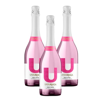 Espumante Undurraga U Rosé 750cc x3 ($2,990 c/u)