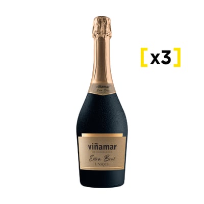 Espumante Viñamar Extra Brut Unique Botella 750cc X3