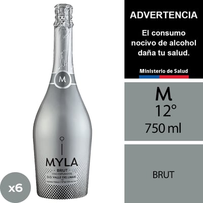 Espumantes Myla Brut 12° 6 X 750 Ml.