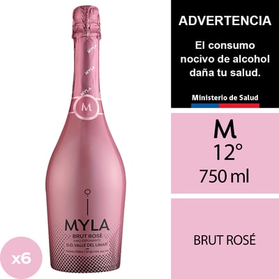 Espumantes Myla Brut Rosé 12° 6 X 750 Ml.