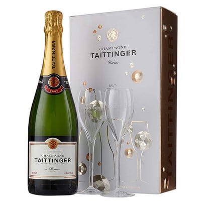 Estuche Taittinger 1 Bottle & 2 Glasses