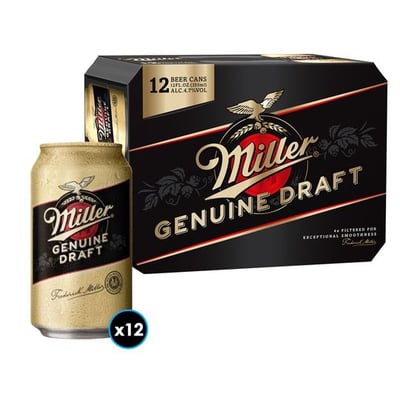 [EXP 10-11-25] 12x Cerveza Miller en Lata 355cc