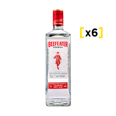 Gin Beefeater Botella 750cc X6