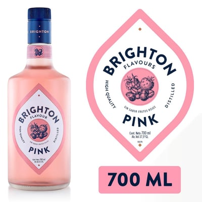 Gin Brighton pink botella 700 cc