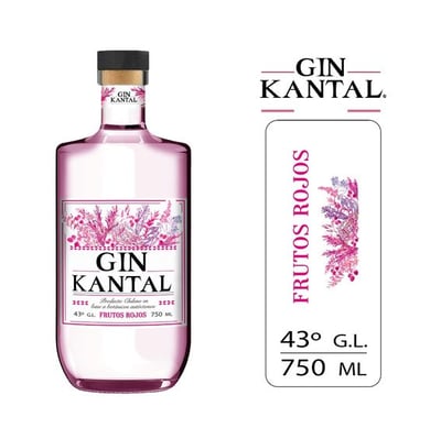 Gin Kantal Frutos Rojos 750cc 43º alc.