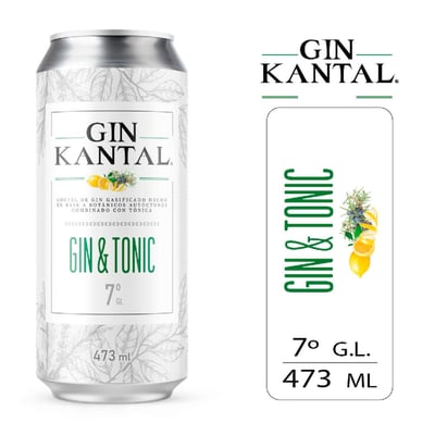 Gin Kantal Gin & Tonic - Lata 473cc