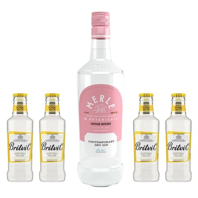 Gin Merle Contemporary Dry 40° 750cc + 4 Britvic Tonic 200cc