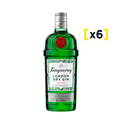 Gin Tanqueray London Botella 700cc X6