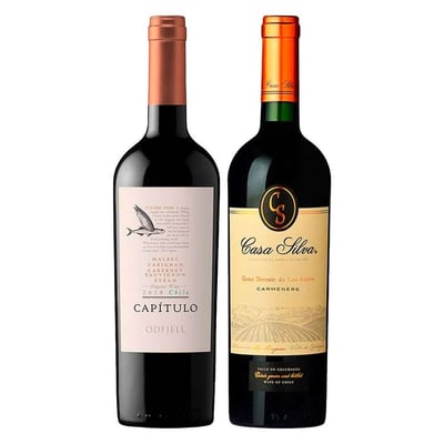 GRAN DUO FLYING FISH - CASA SILVA GRAN TERROIR (Carmenere): 1x Vino Odfjell Gran Reserva Capítulo Flying Fish (CA/CS/MA/SY) 750cc + 1x Vino Casa Silva Gran Terroir Carmenere 750cc