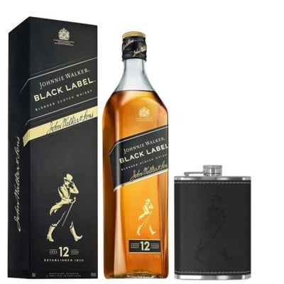 Johnnie Walker Etiqueta Negra Con Licorera Regalo
