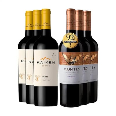 Kaiken Estate Malbec + Montes Limited Carmenere (6 Vinos)