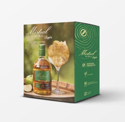 Kit Mistral Nobel Apple 35° 750cc + Copa Mistral
