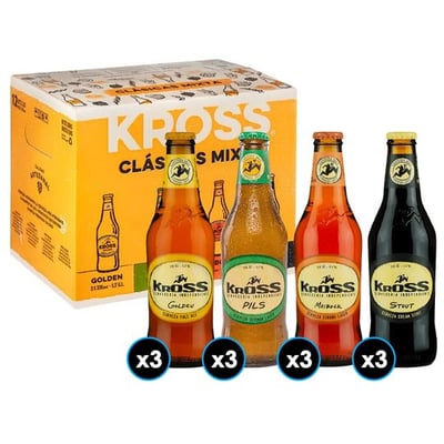 Kit Mix 12x Cervezas Kross en Botella 330cc