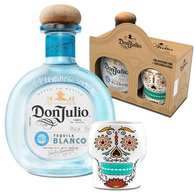 Kit Tequila Don Julio Blanco 750cc + Vaso Catrina 360cc