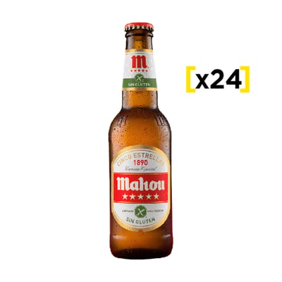 Mahou 5 Estrellas Sin Gluten 330cc X24