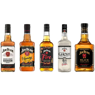 Mega Pack 5x Whisky Bourbon Jim Beam - Mix - 700ml