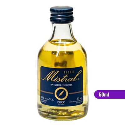 Miniatura Pisco Mistral 35° - 50ml (vidrio)