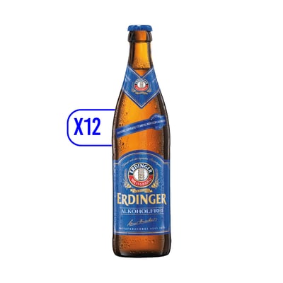 Pack 12x Cervezas Erdinger Sin Alcohol Botella 500ml