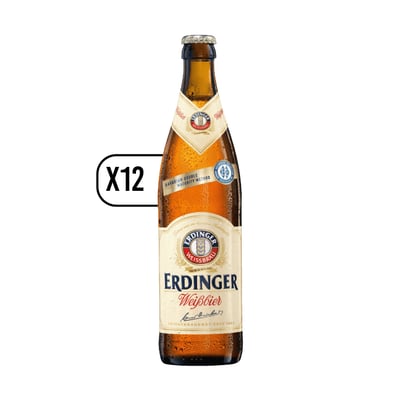 Pack 12x Cervezas Erdinger Weissbier Botella 500ml