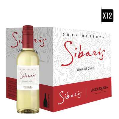 Pack 12x Vino Undurraga Sibaris Sauvignon Blanc 375cc