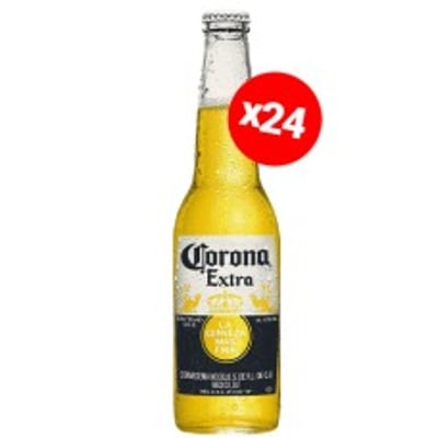 Pack 24 botellas Cerveza Corona Extra 330cc ($950c/u)