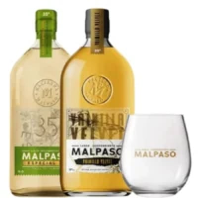 Pack 2 Piscos Mal Paso: Vainilla y Especial + Vaso