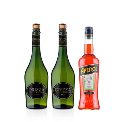 Pack 2x Espumante Drizza Brut + Aperol 750cc