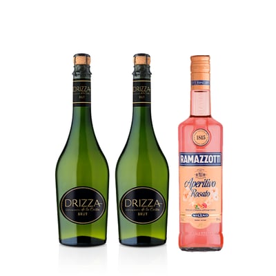 Pack 2x Espumante Drizza Brut + Ramazzotti 700cc
