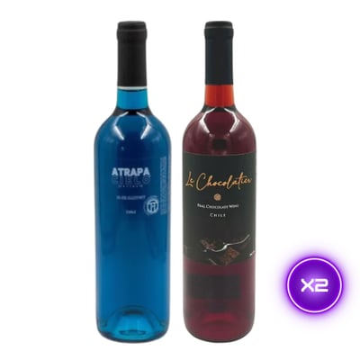 Pack 2x Vino Atrapa Cielo Blue Late Harvest + Le Chocolatier - 750ml