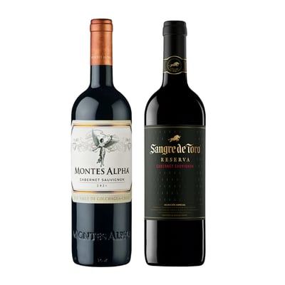 Pack 2x Vinos Premium Cabernet Sauvignon - 750ml