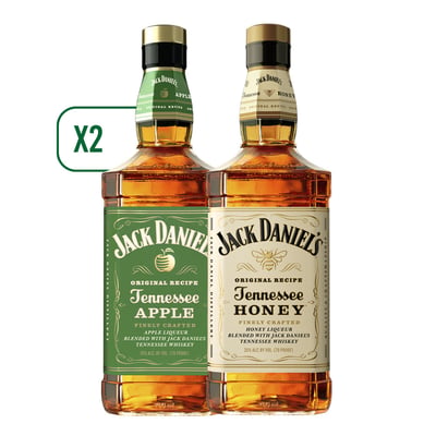 Pack 2x Whiskey Jack Daniel´s Apple 750cc + Whiskey Jack Daniel´s Honey 750cc