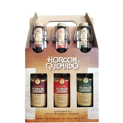 Pack 3 Piscos Horcon Quemado 375cc