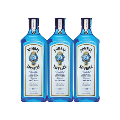 Pack 3x Gin Bombay Sapphire 40º 750cc