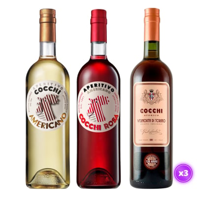 Pack 3x Vermouth Italiano Cocchi - Mix 750ml