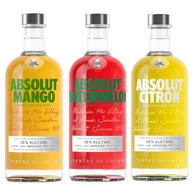 Pack 3x Vodka Absolut Sabores Mix #2