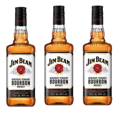 Pack 3x Whisky Jim Beam - Bourbon - 700ml