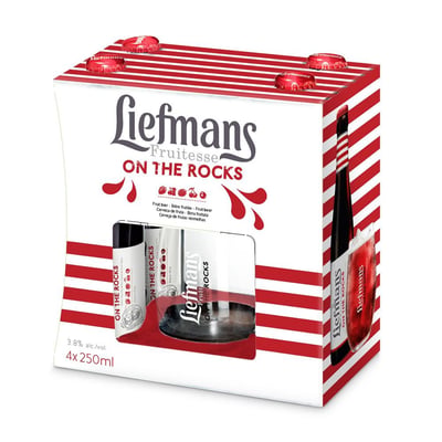 Pack 4 Cerveza Liefmans 250cc + Vaso