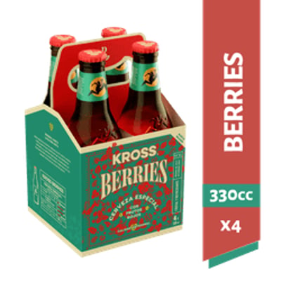 Pack 4 un. Cerveza Kross Berries Ale 5.3° 330 cc