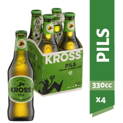 Pack 4 un. Cerveza Kross Pils 5.1° 330 cc